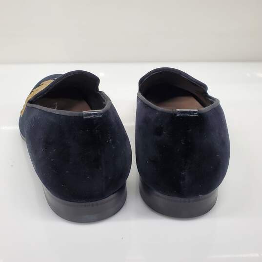 Alexander McQueen Men's Black Velvet Embroidered Slip On Shoes Size 10.5 w/COA image number 8