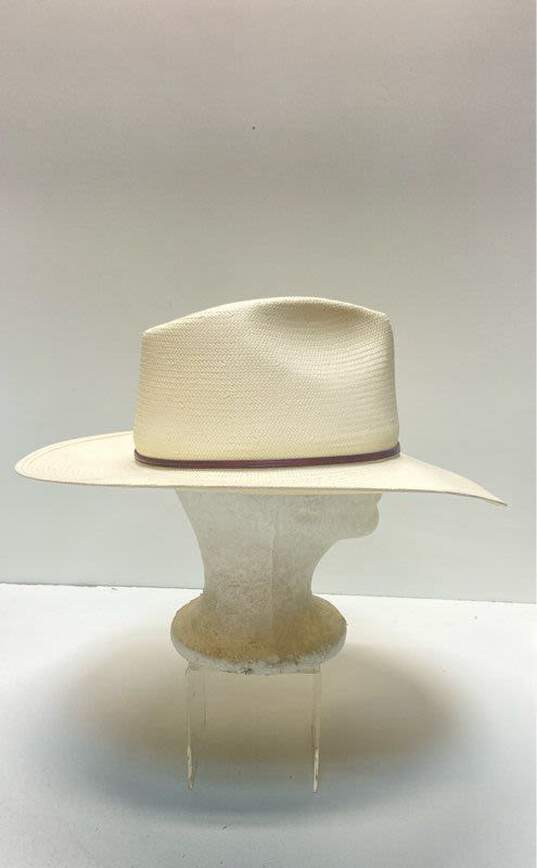 Stetson Ivory Straw Western Hat Size 57 7 7/8 image number 5