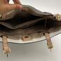 Michael Kors Womens White Leather Adjustable Strap Pockets Magnetic Tote Bag image number 3