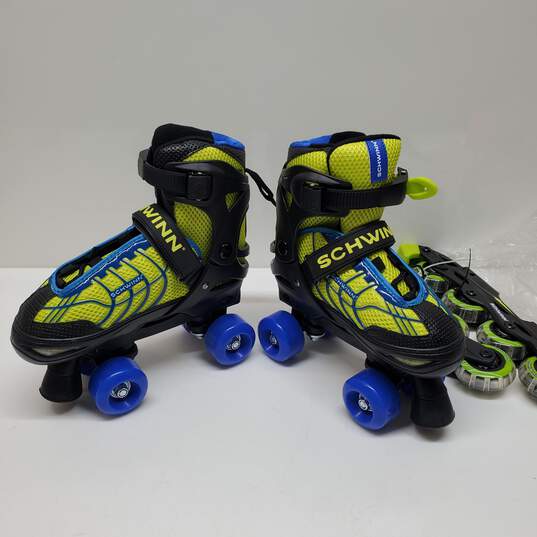 Buy the Youth Schwinn Rollerskates *UNTESTED* Style SC-601-B Quad/Inline  Adjustable Sz 1-4