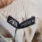 Zara Beige High Rise Pleated Elastic Waist Dress Pant WM Size S NWT image number 3