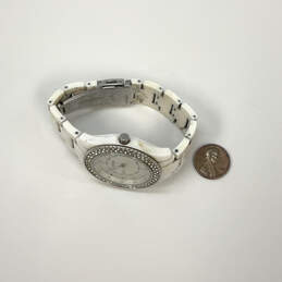 Designer Betsey Johnson Silver-Tone Rhinestone Dial Analog Wristwatch alternative image