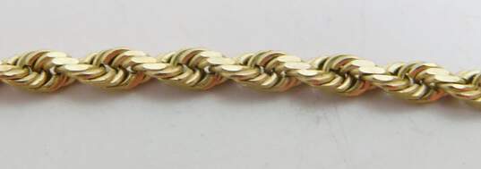 10K Yellow Gold Rope Chain Bracelet 3.4g image number 3