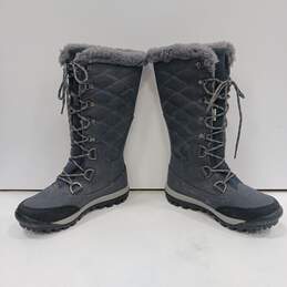 Bearpaw Isabella Gray Leather Waterproof Snow Boots Women's Size 9 alternative image