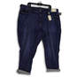 NWT Womens Blue Denim Mid-Rise Straight Leg Boyfriend Jeans Size 24W image number 1