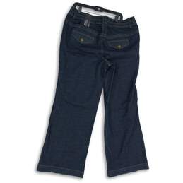NWT Lane Bryant Womens Blue Denim Dark Wash Trouser Wide Leg Jeans Size 18 alternative image