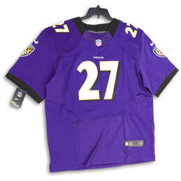 NWT Mens Purple Black Baltimore Ravens Ray Rice # 27 NFL Jersey Size 60