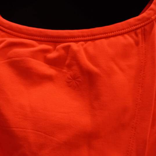 Athleta Women's Orange Seamless Split Back Tank Top Size S image number 3