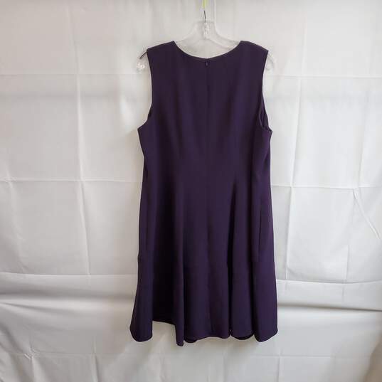 Anne Klein Dark Purple Sleeveless Dress WM Size 16W NWT image number 2
