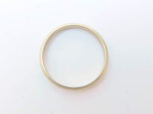 14K White Gold Beveled Edge Wedding Band Ring 2.8g image number 3