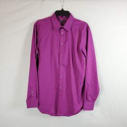 Calvin Klein Men Purple Dress Shirt sz M