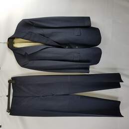 Johnny Carson Men Blue Spinstripe Suit XL 44
