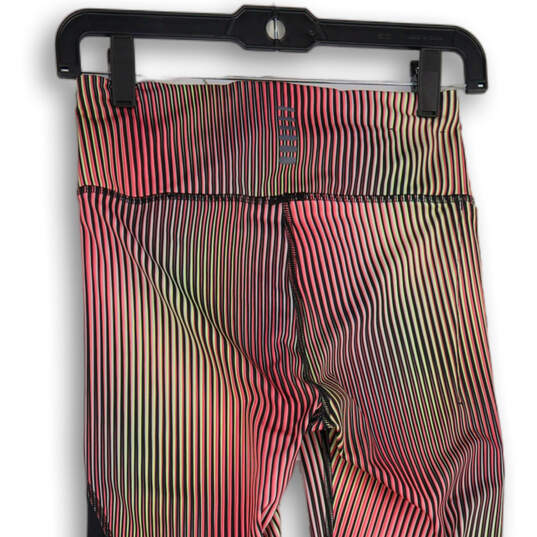Womens Multicolor Striped High Waist Pull-On Fly Fast Ankle Leggings Size S image number 4