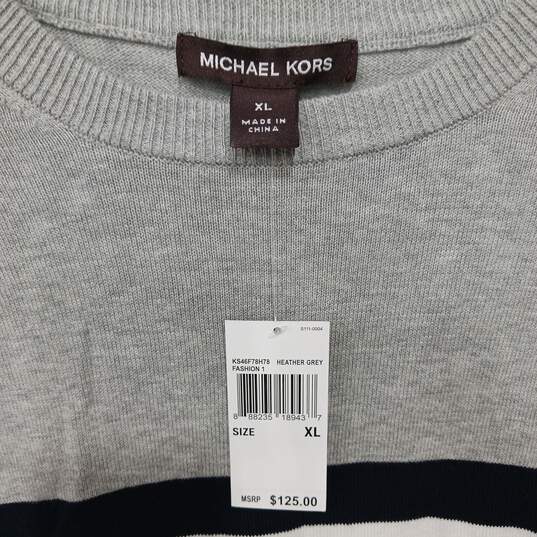 Women's Michael Kors Striped Sweater Sz XL image number 4