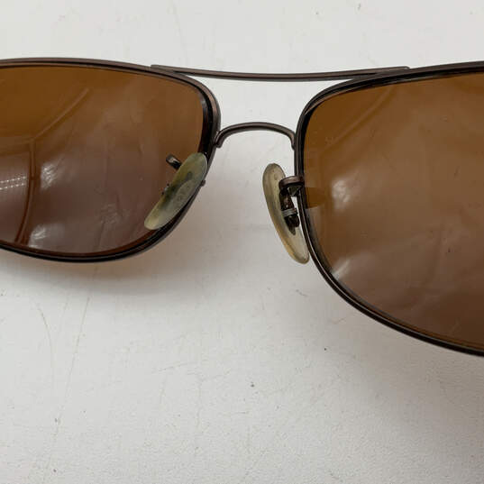 Mens RB 3273 Brown Lens Metal Full Rim Rectangle Prescription Sunglasses image number 8