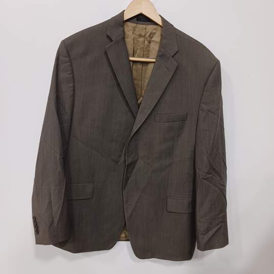 Calvin Klein Brown Wool Suit Jacket Men's Size 46R image number 1