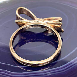Designer Kate Spade Gold-Tone Ribbon Knott Classic Mini Bow Band Ring