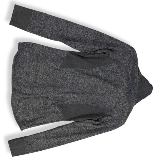 Womens Gray Heather Long Sleeve Mock Neck Activewear Full-Zip Jacket Size M image number 2