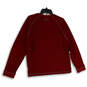 Mens Red Knitted Crew Neck Long Sleeve Pullover Sweater Size XL image number 2