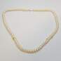 10K Gold Faux Pearl Necklace 36.2g image number 4