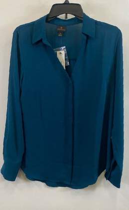 Worthington Blue Long Sleeve Blouse - Size Medium