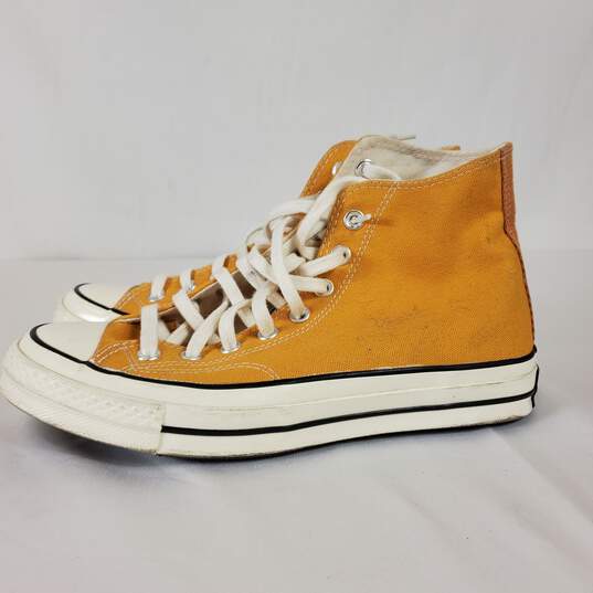 Converse Chuck 70 Hi Sunflower Yellow Canvas Casual Shoes Unisex Size 7.5M/9.5L image number 4