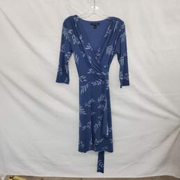 41 Hawthorn Gray Blue Midi Wrap Dress WM Size S