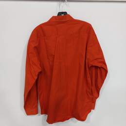 Tommy Hilfiger Men's Orange Collared Dress Shirt Size M alternative image