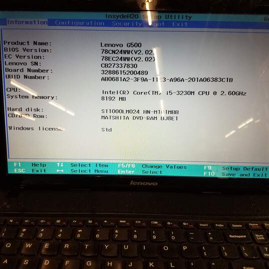 Lenovo G500 15in Laptop Intel i5-3230M CPU 8GB RAM & HDD image number 8
