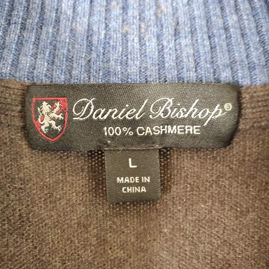 Daniel Bishop Men's Brown Henley Sweater SZ L image number 5