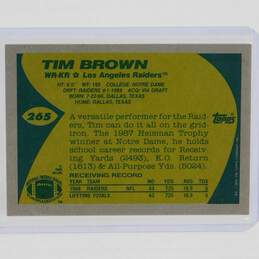 1989 HOF Tim Brown Topps Rookie All-Pro Los Angeles Raiders alternative image