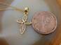 14K Yellow Gold Cross Pendant Necklace 1.8g image number 5