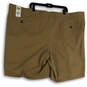 NWT Mens Brown Flat Front Slash Pockets Straight Leg Chino Shorts Size 54 image number 2