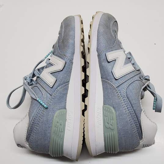 New Balance 574 Beach Chambray Sneakers Women's Size 8 image number 3