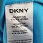 DKNY Men Aqua Blue Polo Shirt M NWT image number 3