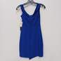 Womens Blue Off The Shoulder Casual Short Sheath Dress Size 3 image number 2