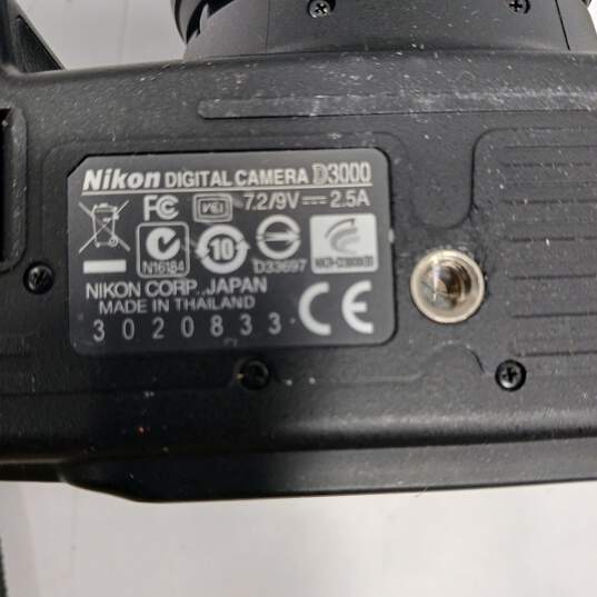 Nikon D3000 Digital SLR Camera w/Neck Strap image number 5