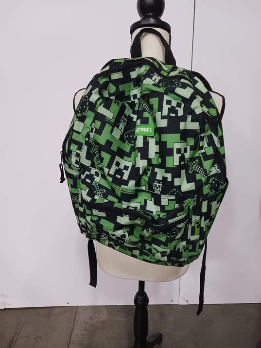 Green & Black Minecraft Backpack image number 1