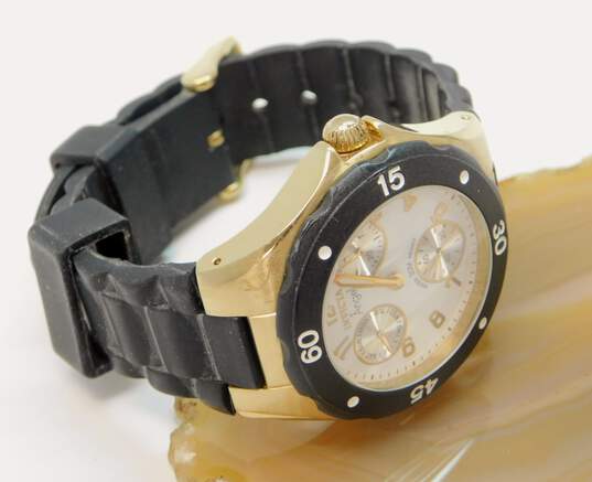 Invicta Angel Model No. 0717 Gold Tone & Black Band Watch 66.4g image number 2