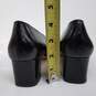 Salvatore Ferragamo Black Croc Leather Chunky Heel Pumps Women's Size 8.5 image number 5