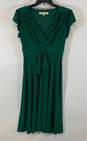 Evan-Picone Womens Green Short Sleeve Pullover Blouson Midi Dress Size 6 image number 1