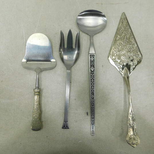 Assorted Vintage Serving Utensils Olive Sugar Tongs Cocktail Tools Mother of Pearl Silver image number 5