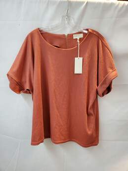 Melloday Short Sleeve Pullover Shirt Top Women's Size L NWT