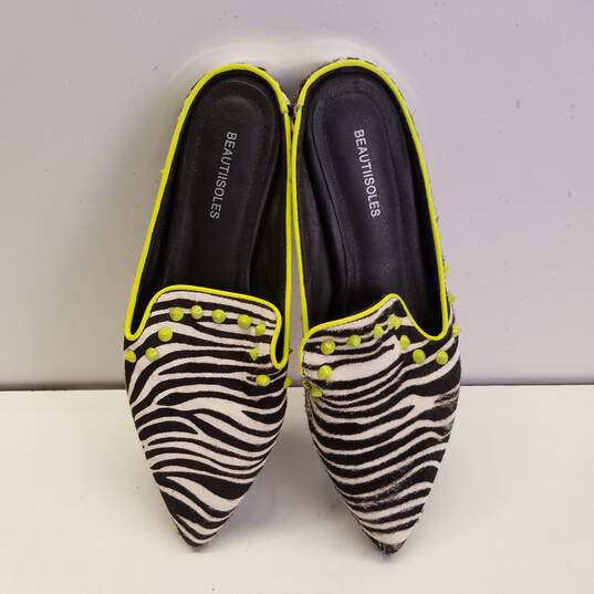 Women's Beautiisoles Zebra Printed, Sadie Mules, Size 8 image number 6