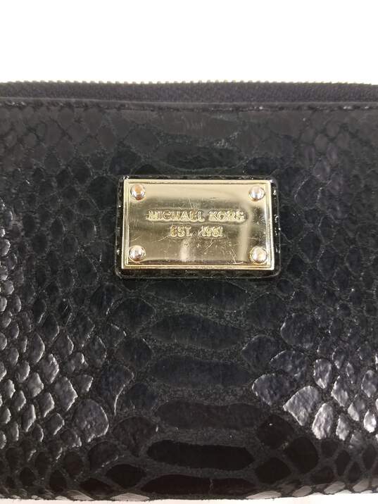 Michael Kors Black Leather Zip Wallet image number 2