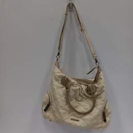 Charles & Keith Cream Pebbled Leather Handbag