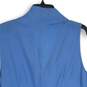 NWT Saks Fifth Avenue Womens Blue Tie Neck Sleeveless Blouse Top Size 12 image number 4