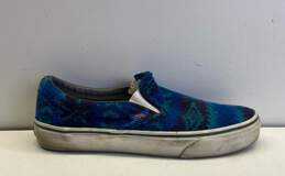 Vans x Pendleton Tribal Asphalt Blue Western Slip On Sneakers Men's Size 9