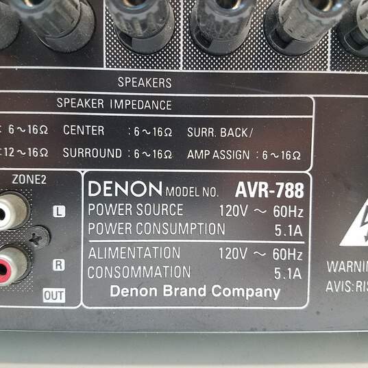 Denon AV Surround Receiver AVR-788 image number 6