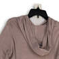 Womens Brown Striped Long Sleeve Drawstring Pullover Hoodie Size Small image number 4